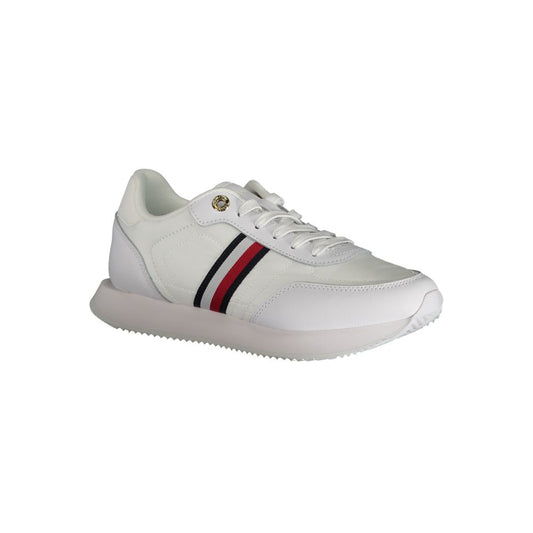 Tommy Hilfiger White Polyester Athletic Sneakers