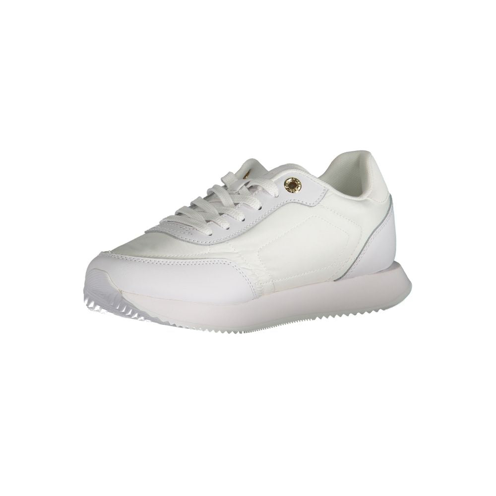 Tommy Hilfiger White Polyester Athletic Sneakers