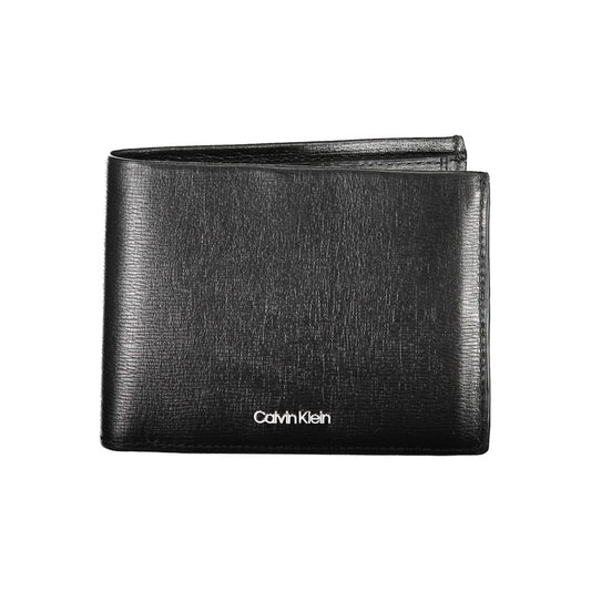 Calvin Klein Schwarzes Leder Portemonnaie