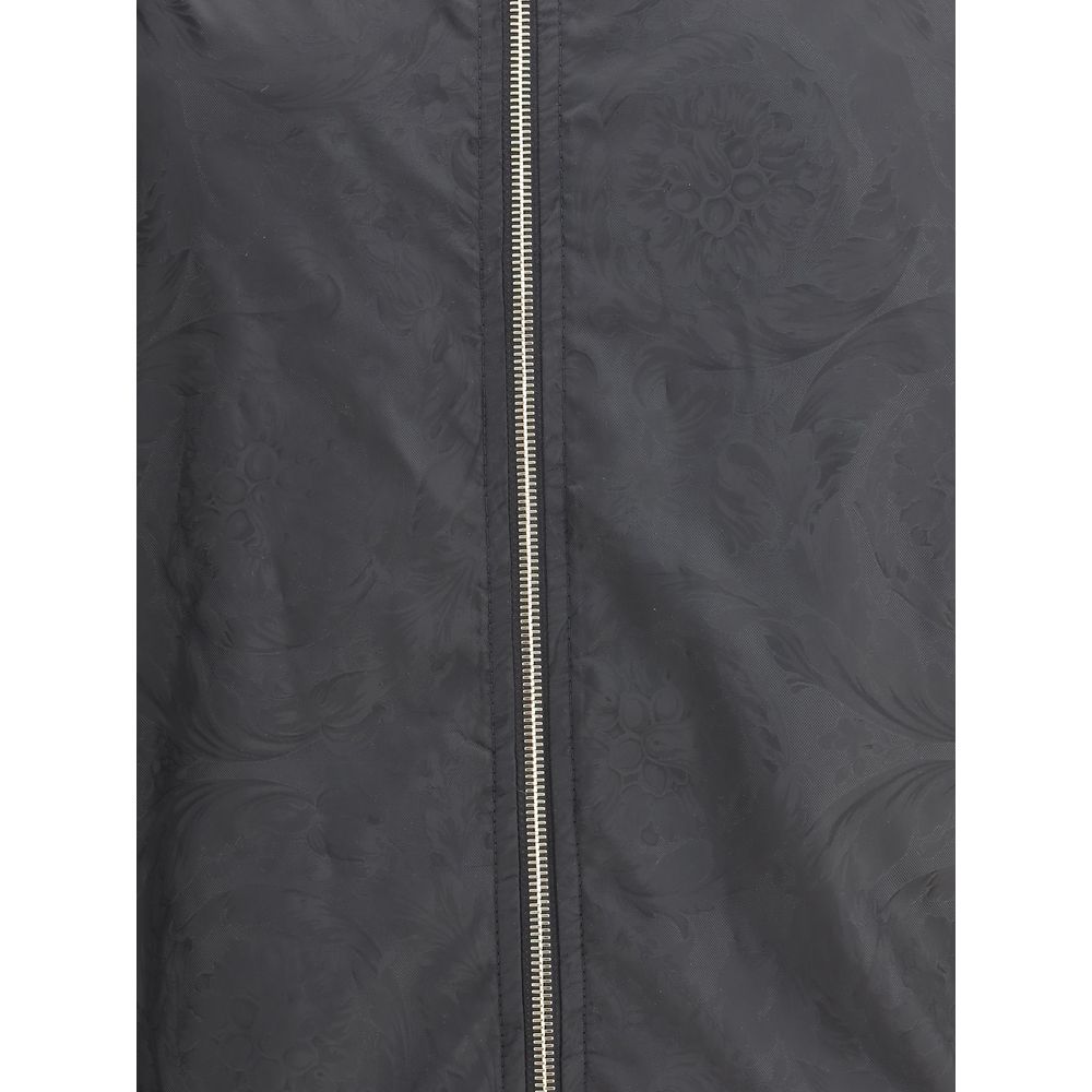 Versace Black Polyester Shell Jacket
