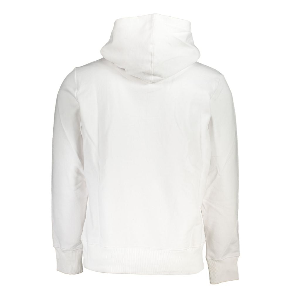 Calvin Klein Weißer Baumwollpullover für Männer mit Kapuze