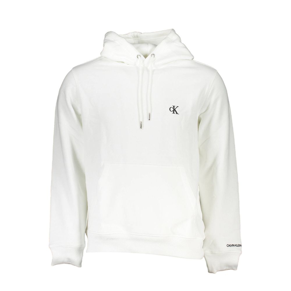 Calvin Klein Weißer Baumwollpullover mit Kapuze für Männer