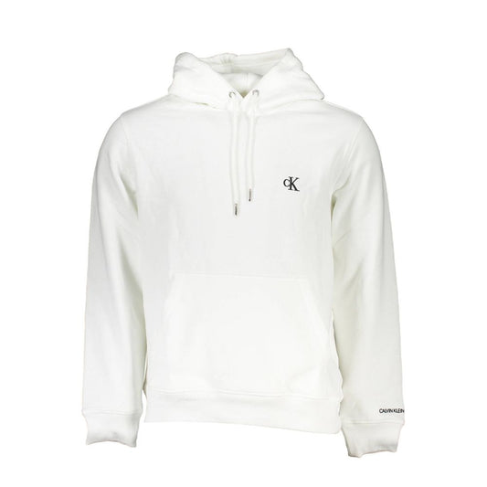 Calvin Klein Weißer Baumwollpullover mit Kapuze für Männer