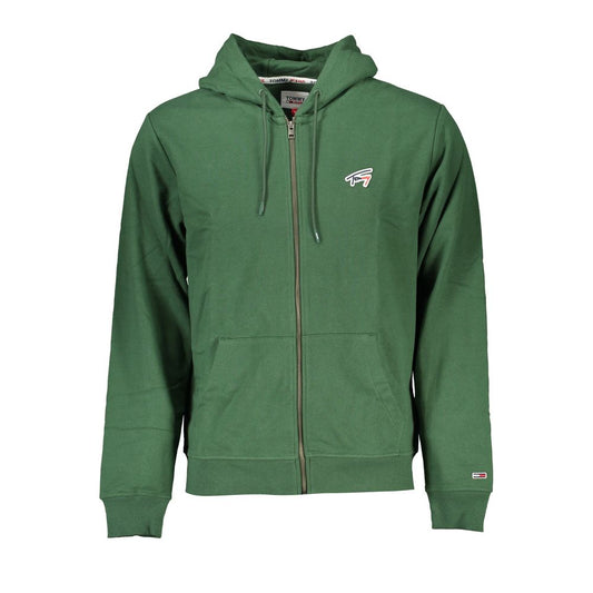 Tommy Hilfiger Grüner Baumwollpullover für Männer mit Kapuze