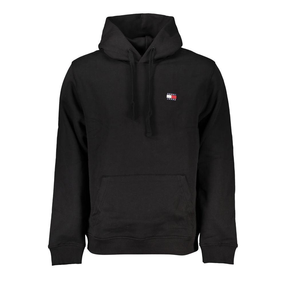 Tommy Hilfiger Schwarzer Baumwollpullover für Männer mit Kapuze