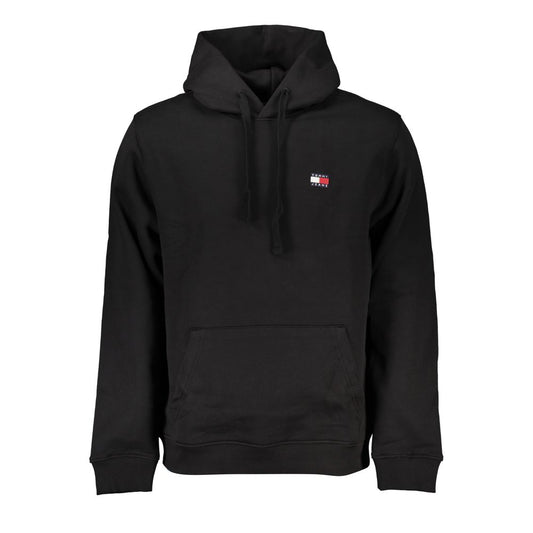 Tommy Hilfiger Schwarzer Baumwollpullover für Männer mit Kapuze