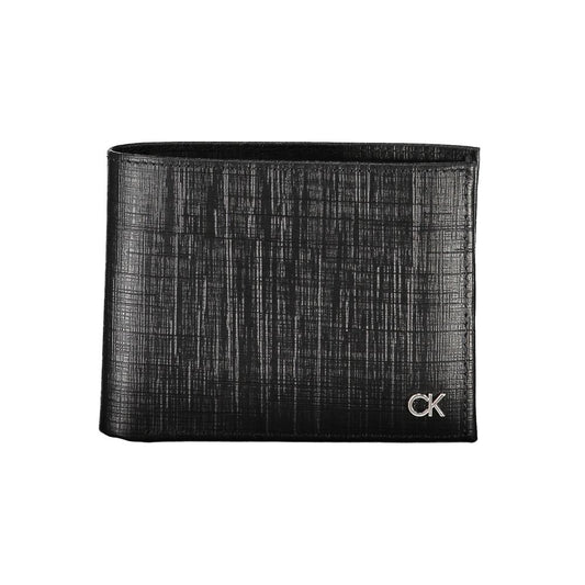 Calvin Klein Schwarzes Leder Portemonnaie