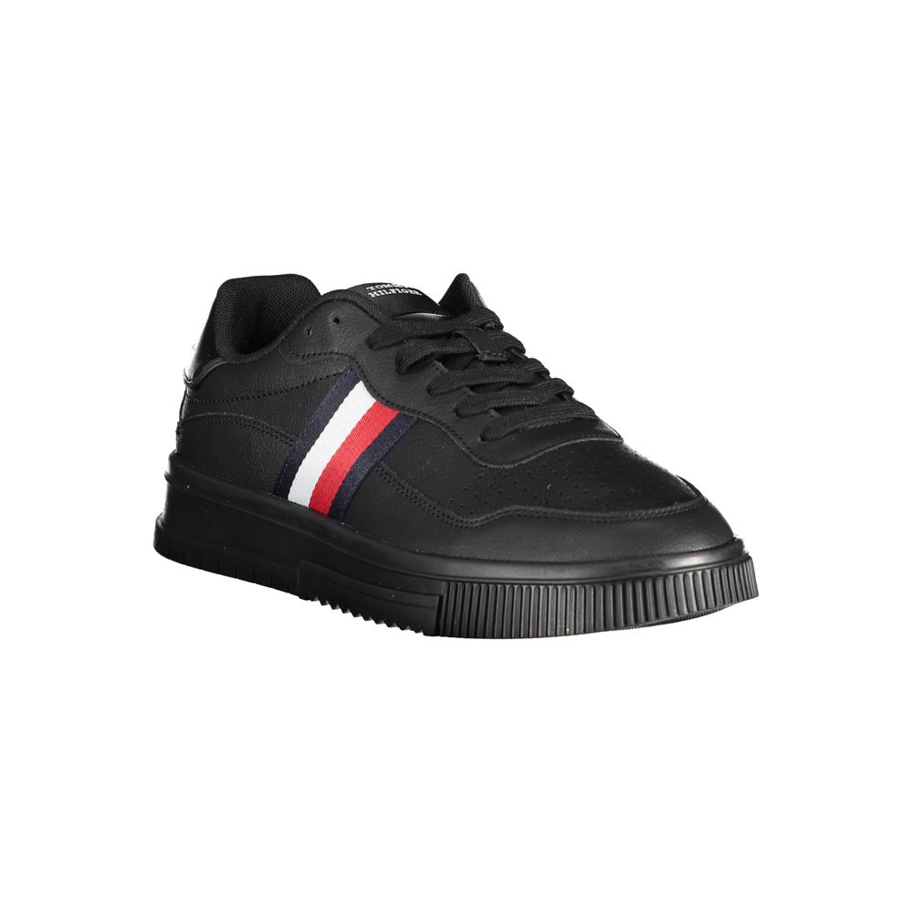 Tommy Hilfiger Black Polyester Athletic Sneakers