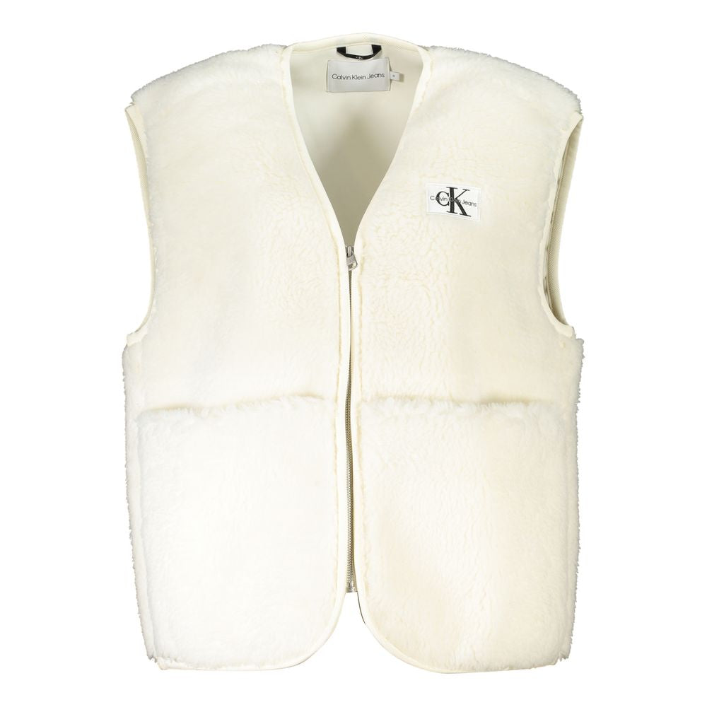 Calvin Klein Weißer Polyester-Damenmantel