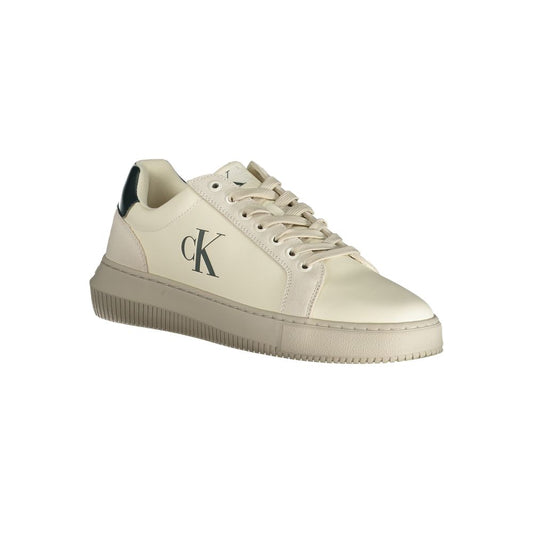 Calvin Klein White Polyester Athletic Sneakers