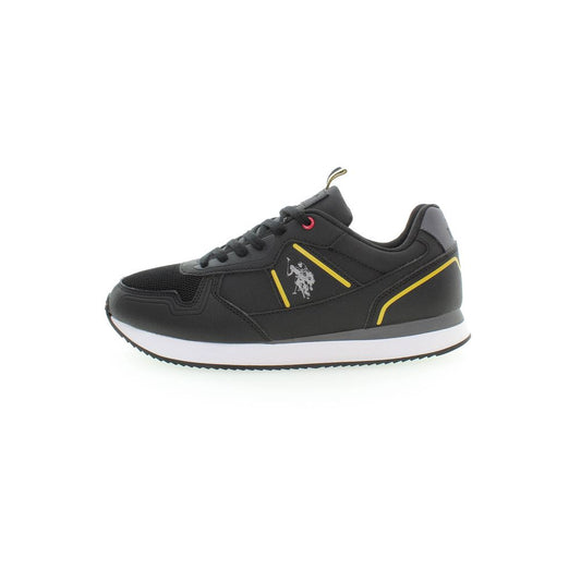 U.S. POLO ASSN. Black Polyurethane Men Sneaker