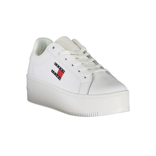 Tommy Hilfiger White Leather Women Sneaker