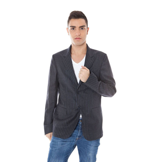 Calvin Klein Graue Wolle Männer Jacke