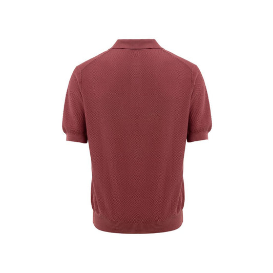 Gran Sasso Red Cotton Polo Shirt