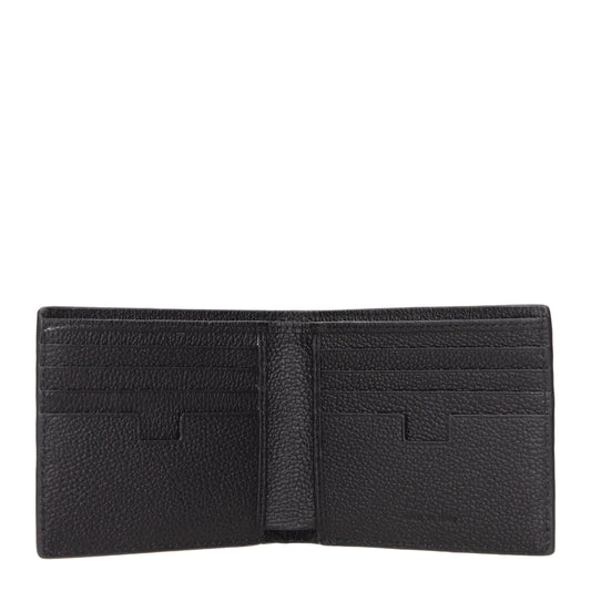 Testoni Black Leather Wallet