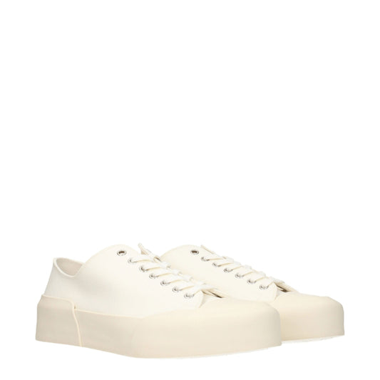 Jil Sander Beige Fabric Low Top Sneakers