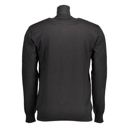 U.S. POLO ASSN. Black Cotton Men's Turtleneck Sweater