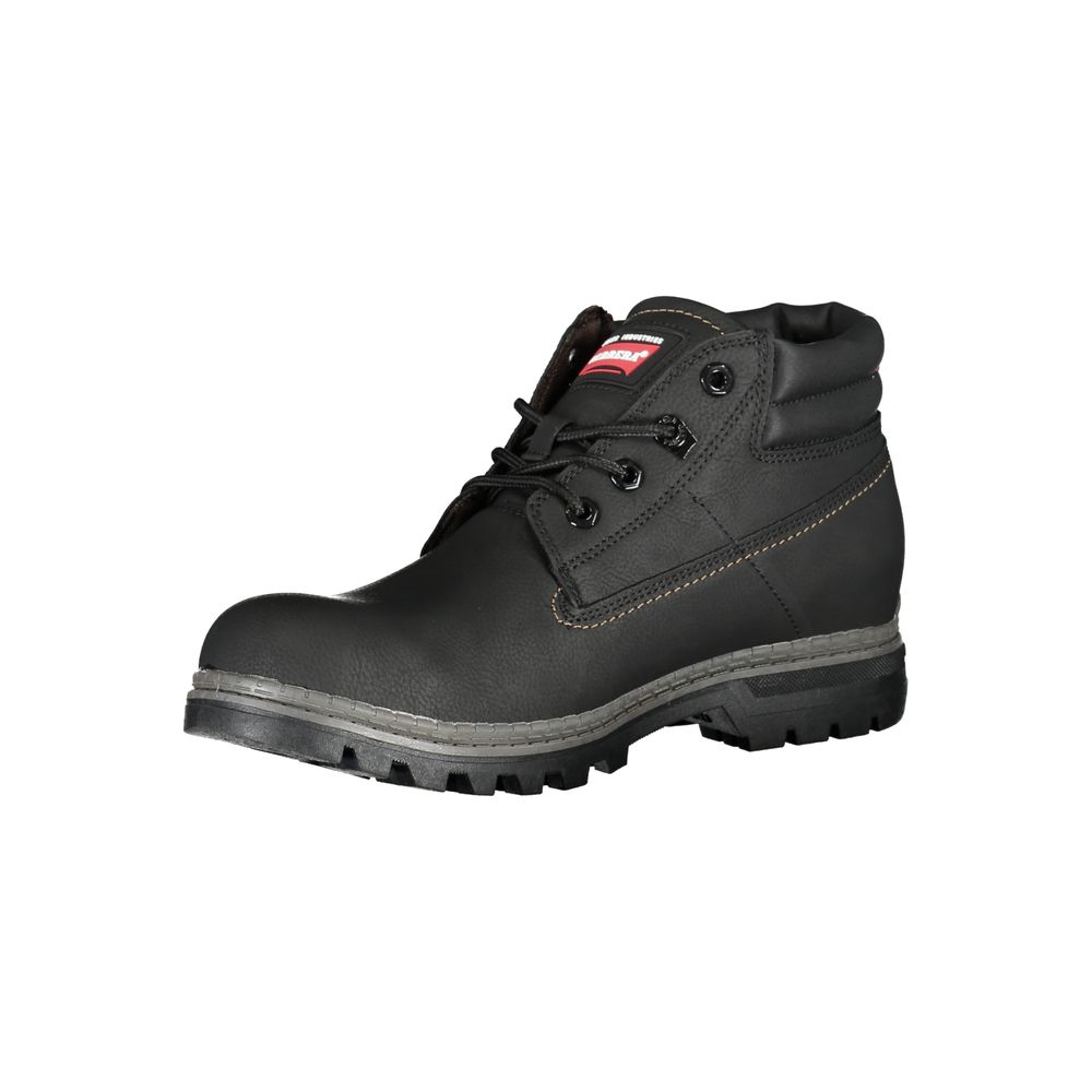 Carrera Black Polyester Lace-Up Boots