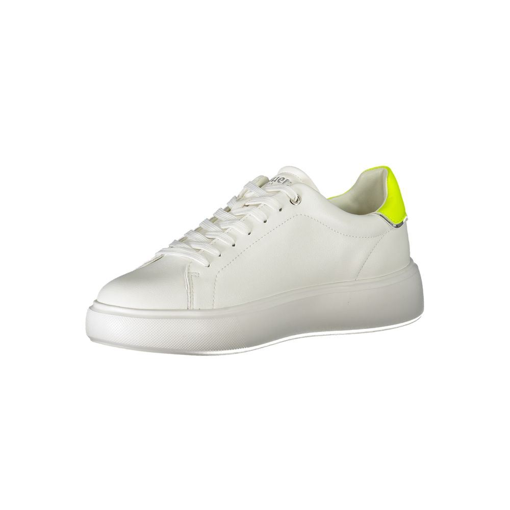 Blauer White Polyester Athletic Sneakers