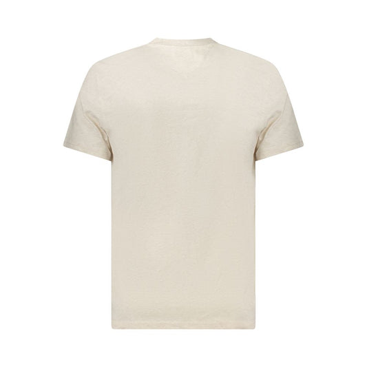 Tommy Hilfiger Beige Baumwolle Männer T-Shirt