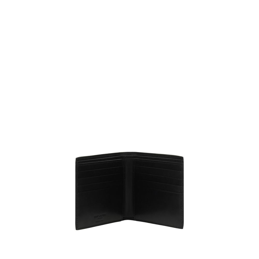 Saint Laurent Black Calf Leather Bos Taurus Wallet