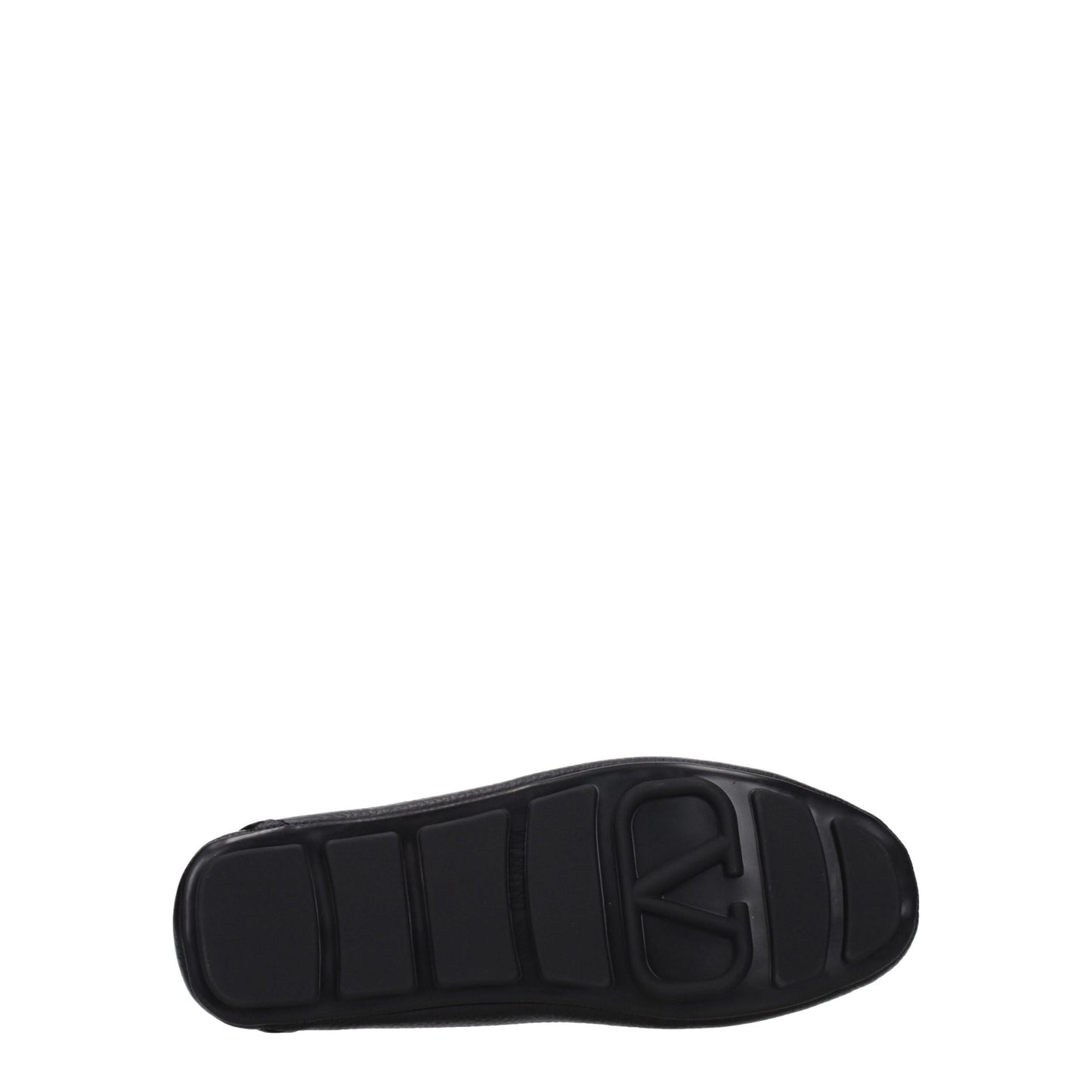 Valentino Garavani Black Leather Slip-On Loafers