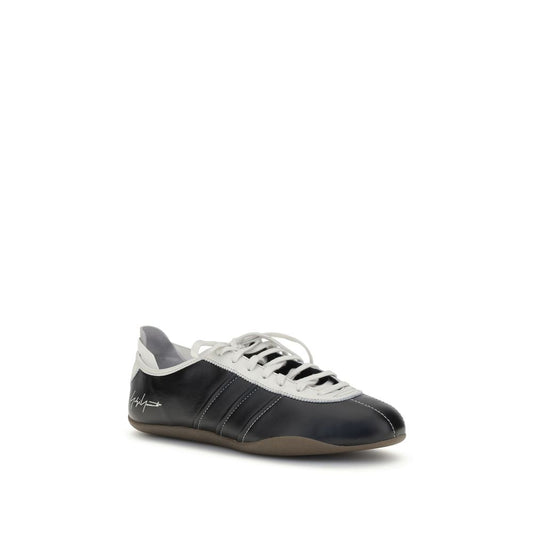 Y-3 Black Calf Leather Bos Taurus Low Top Sneakers