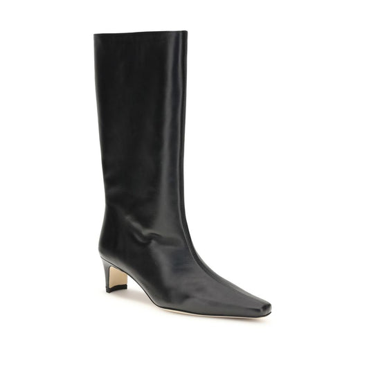 Staud Black Lamb Ovis Aries Aries High Heel Boots