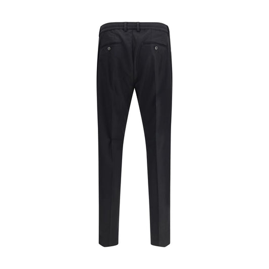 Cruna Black Fleece Wool Dress Pants