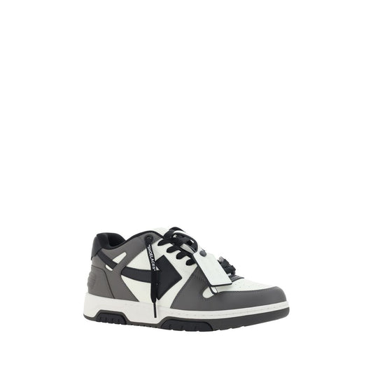 Off-White Graue Kalbshaut Bos Taurus Sneakers mit niedrigem Schaft