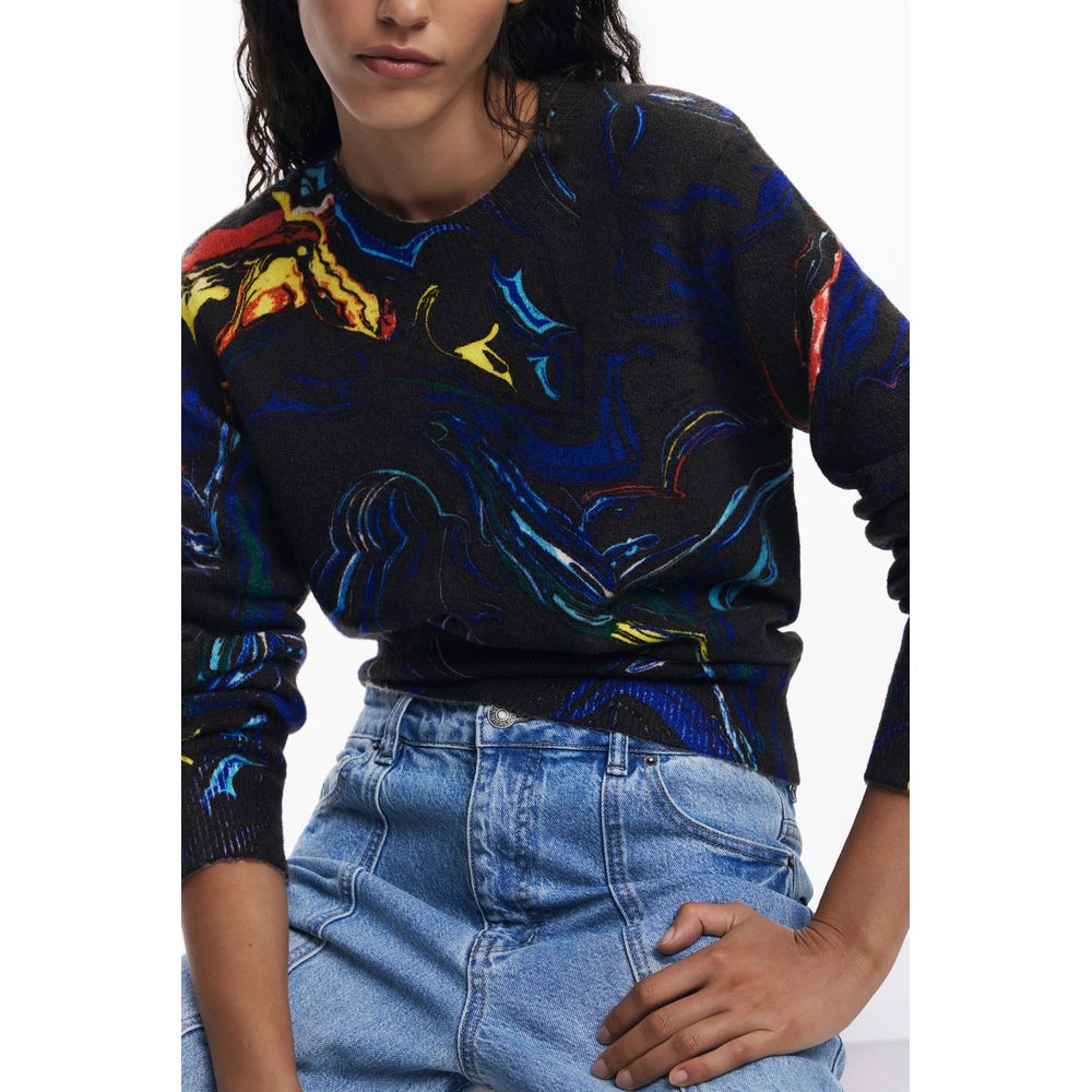 Desigual Schwarzer Pullover aus Polyamid für Frauen
