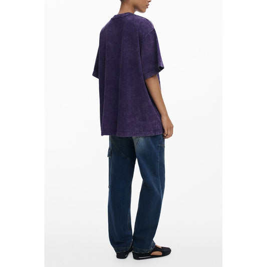 Desigual Lila Baumwolle Frauen T-Shirt