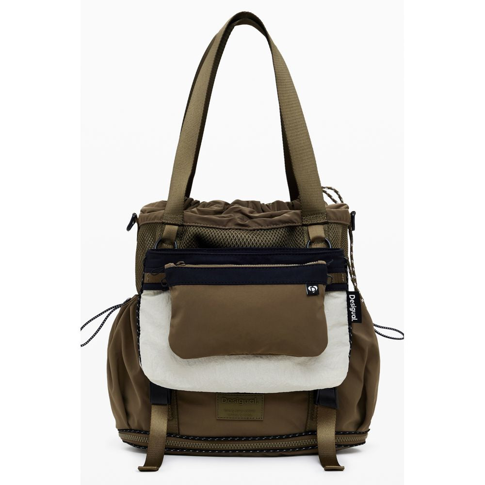 Desigual Grüne Polyester Damen Cabrio Handtasche