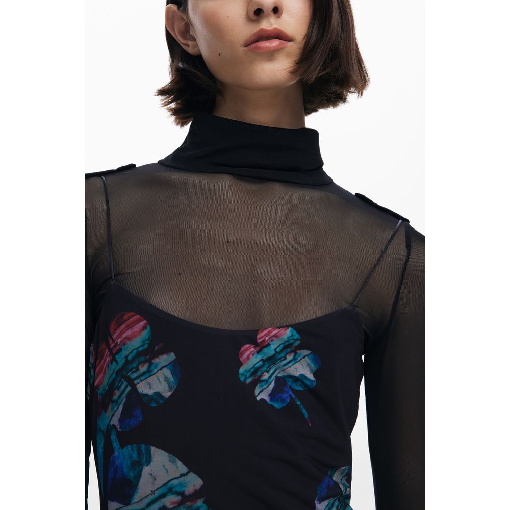 Desigual Schwarzes Polyester-Damenkleid