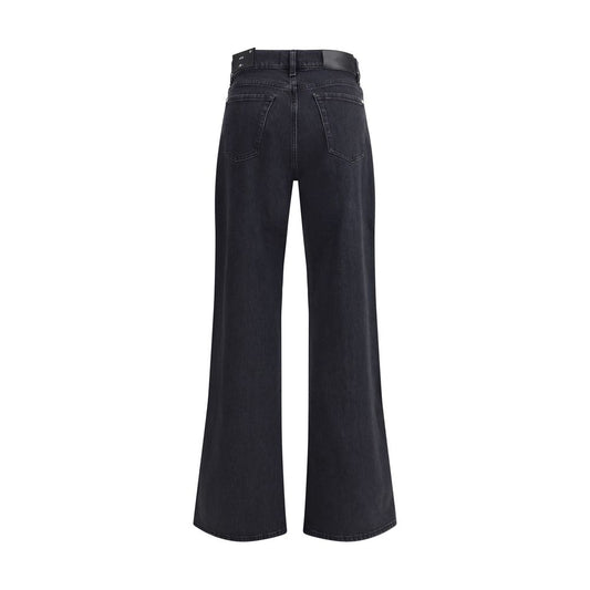 7FOR Black Cotton Jeans Denim