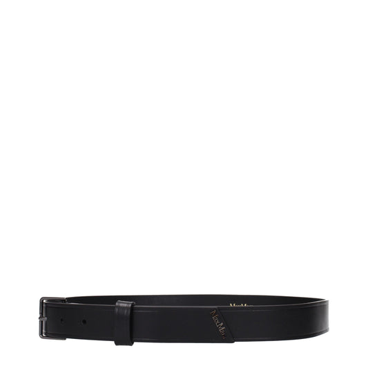 Max Mara Black Leather Regular Belt