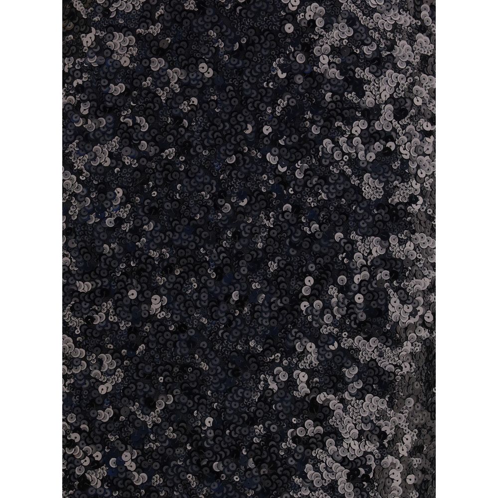 PINKO Black Polyester Midi Skirt