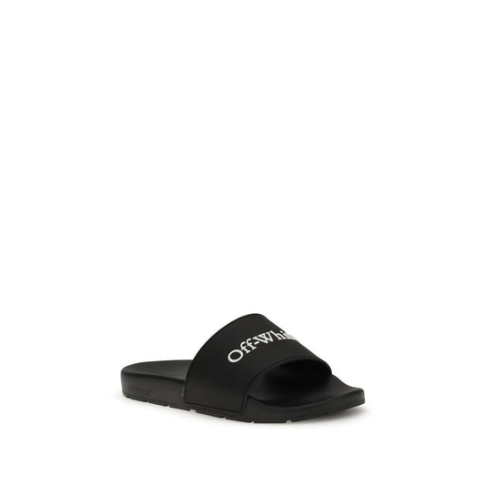 Off-White Schwarze Polyethylen-Sandalen
