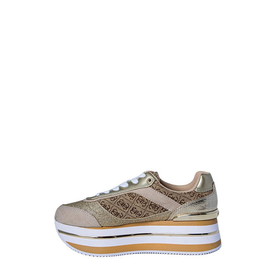 Guess Beige Polyester Platform Sneakers