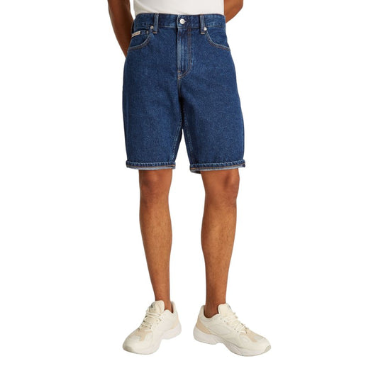 Calvin Klein Jeans Blaue Baumwoll-Bermuda-Shorts
