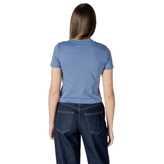 Calvin Klein Jeans Hellblaues T-Shirt aus recycelter Baumwolle