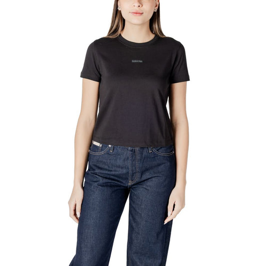 Calvin Klein Jeans Schwarzes T-Shirt aus recycelter Baumwolle
