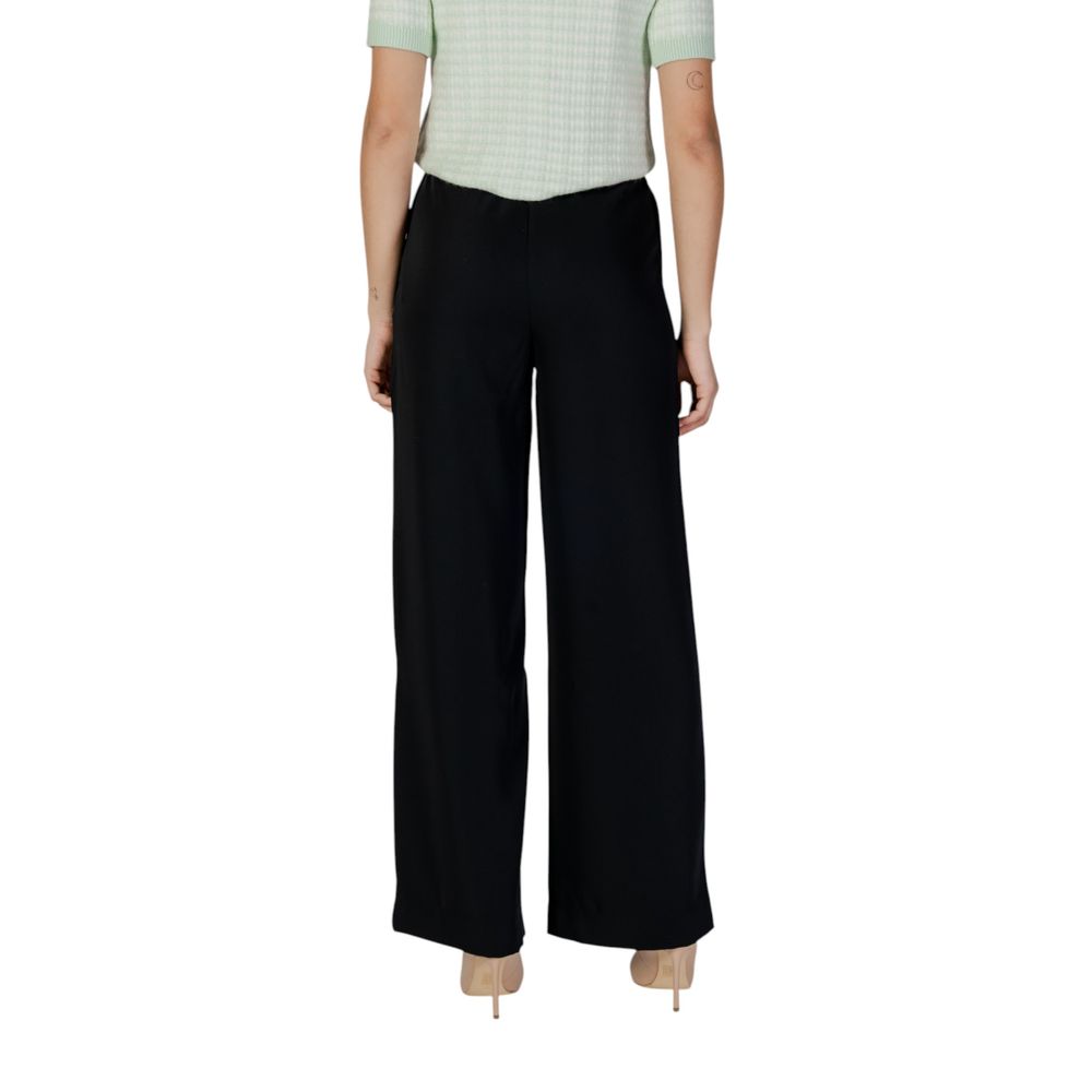 Morgan De Toi Black Polyester Casual Pants