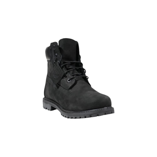 Timberland Black Leather Lace-Up Boots