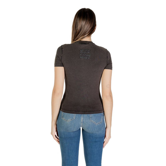 Desigual Schwarzes T-Shirt aus Baumwolle