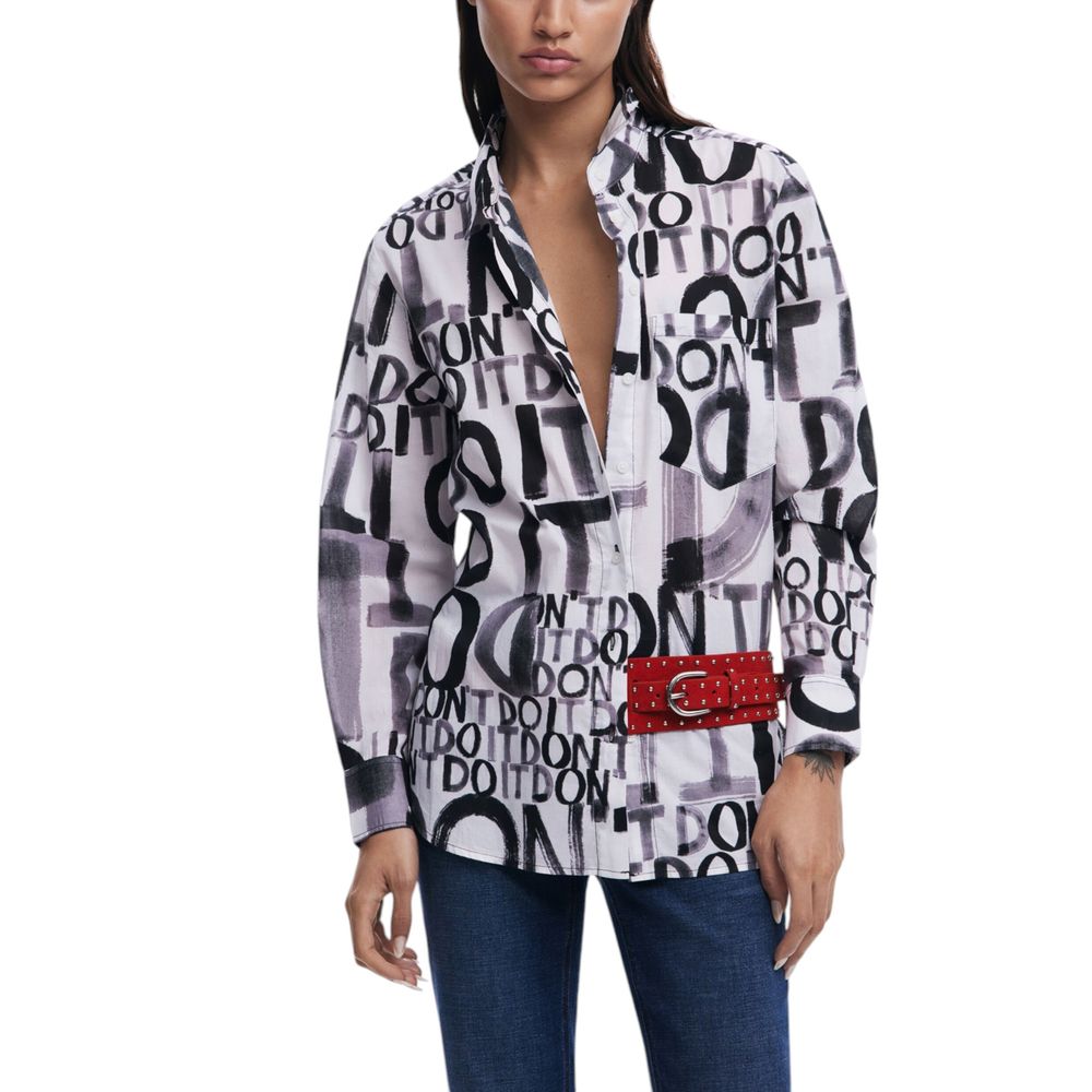 Desigual Schwarze Baumwollbluse