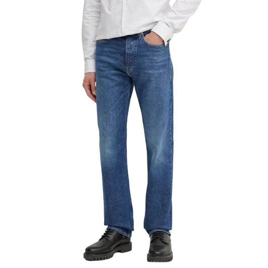 Calvin Klein Jeans Blaue Baumwoll-Jeans mit lockerer Passform