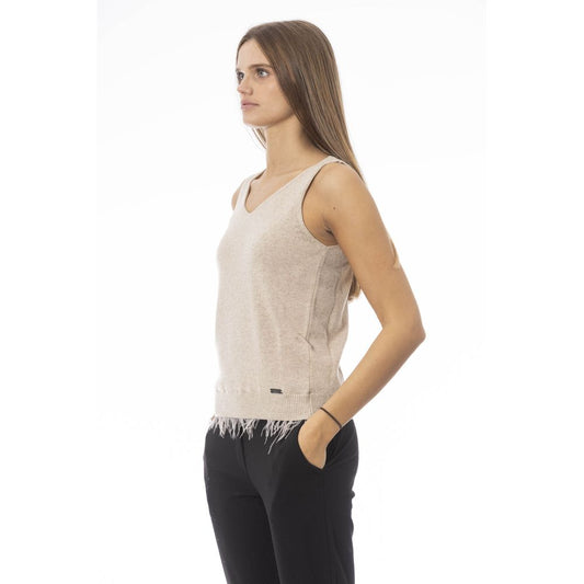 Baldinini Trend Beige Wool Women Top