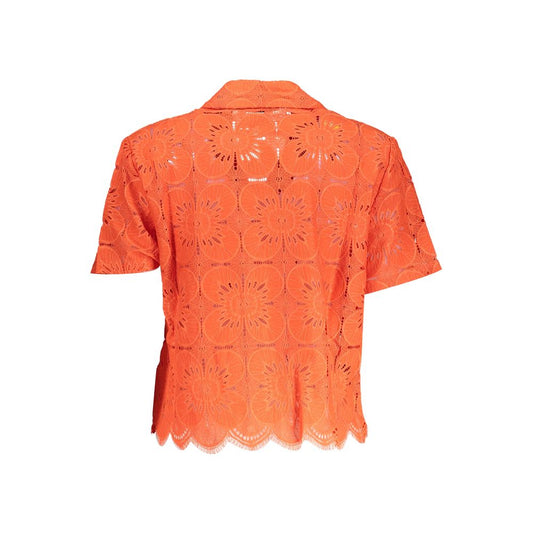 Desigual Orangefarbenes Baumwollhemd
