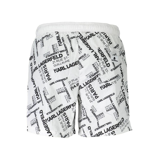 Karl Lagerfeld White Polyester Men's Swim Boxer